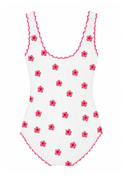 Costume con stampa SAINT BARTH | CLIO001 CLIO00636L SEERSUCKER HIBISCUS 01E